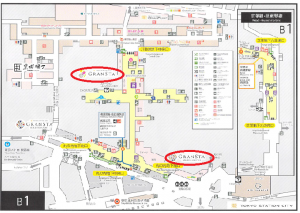 駅ナカB1Fの地図
