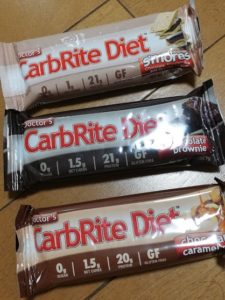 CarbRite Dietのプロテインバーたち